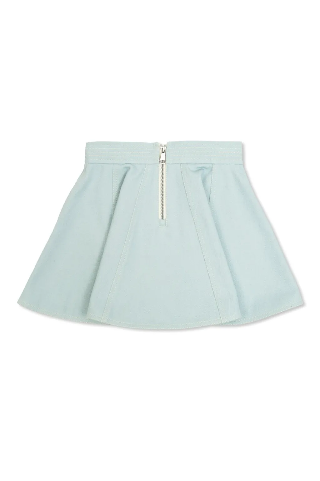 Moncler Enfant Flared Denim Mini Skirt