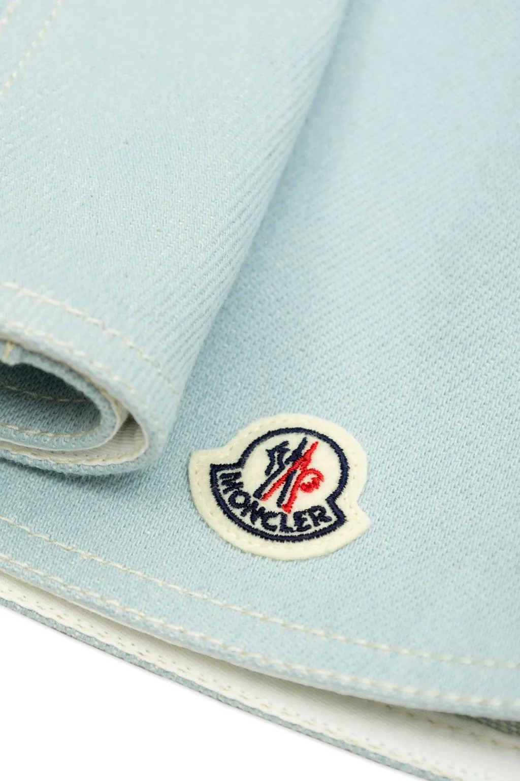 Moncler Enfant Flared Denim Mini Skirt