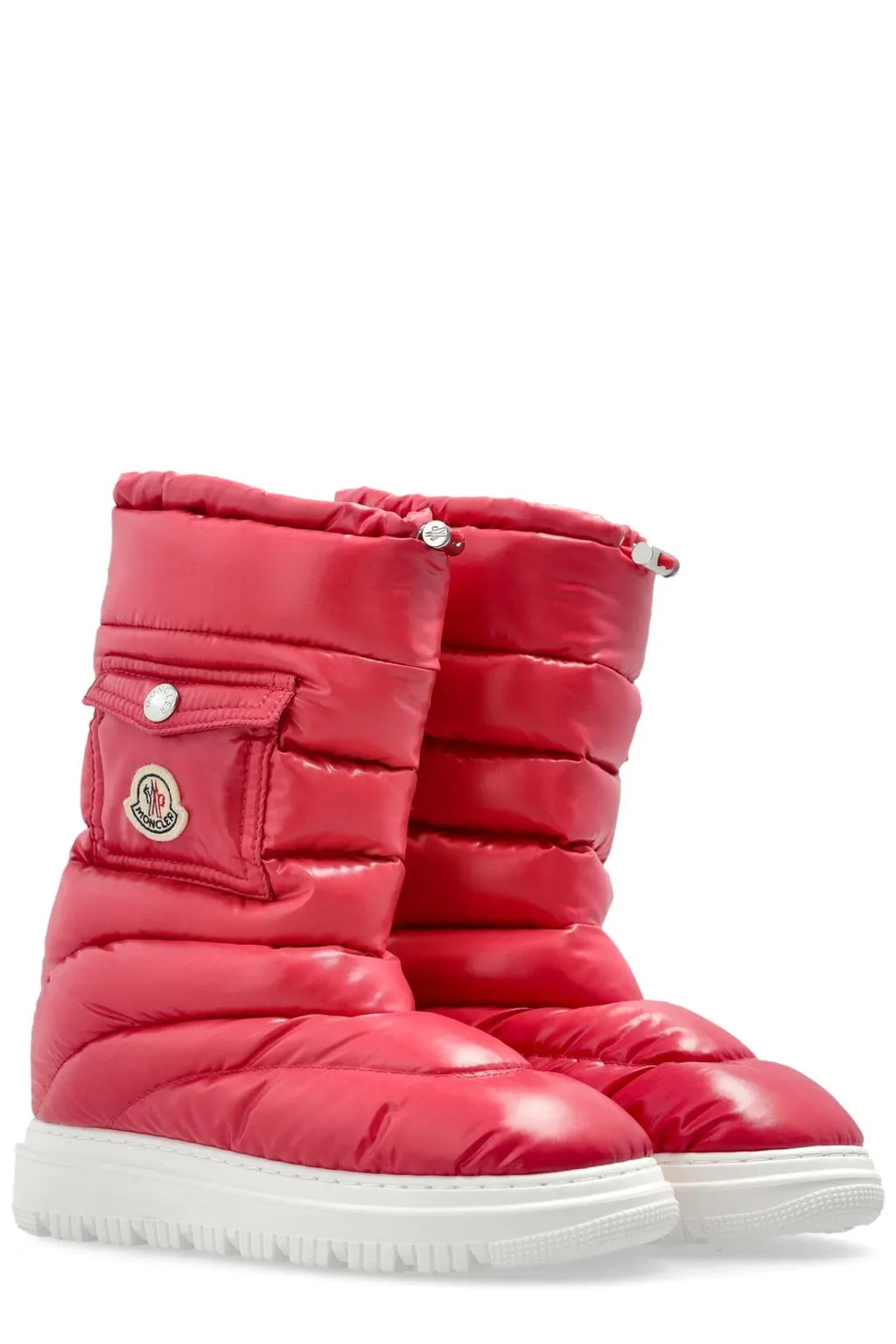 Moncler Enfant Gaia Logo Patch Padded Snow Boots