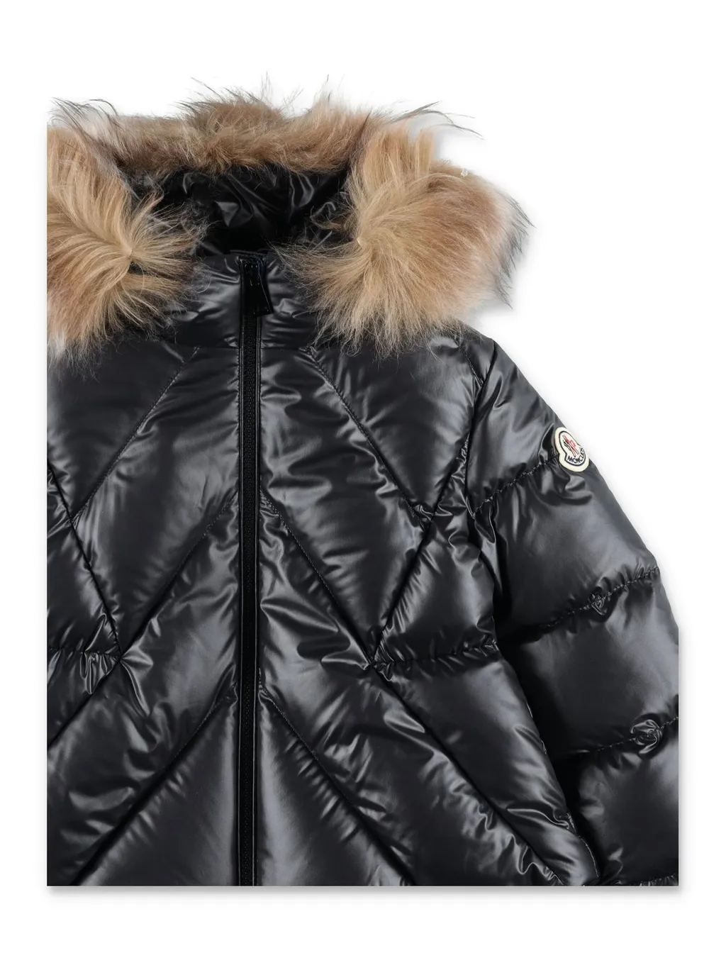 Moncler Enfant Domas Shearling-Trimmed Hooded Down Jacket
