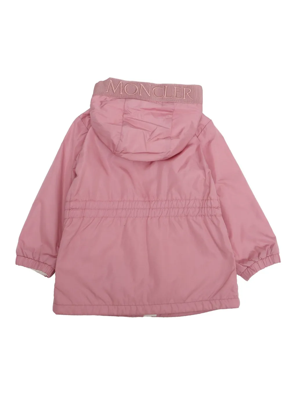 Moncler Enfant Logo Embroidered Zip-Up Coat