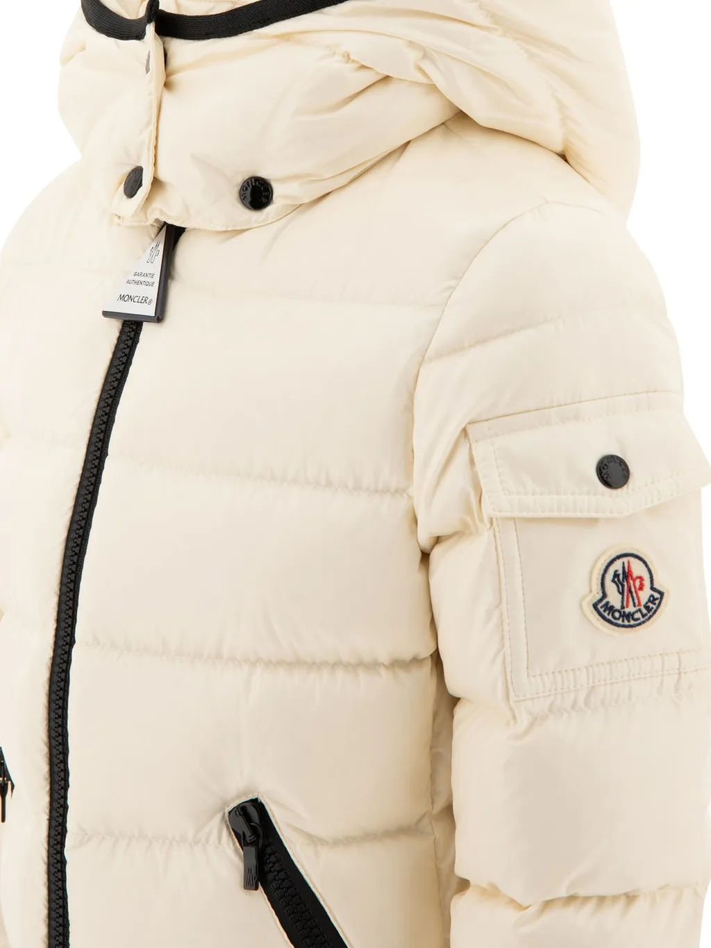 Moncler Enfant Logo Patch Hooded Down Jacket