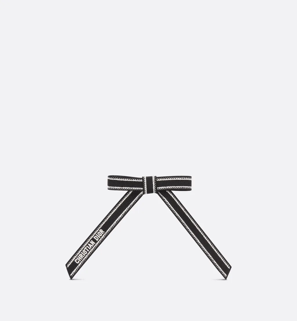 Christian Dior Embroidered Dior Twist Bow