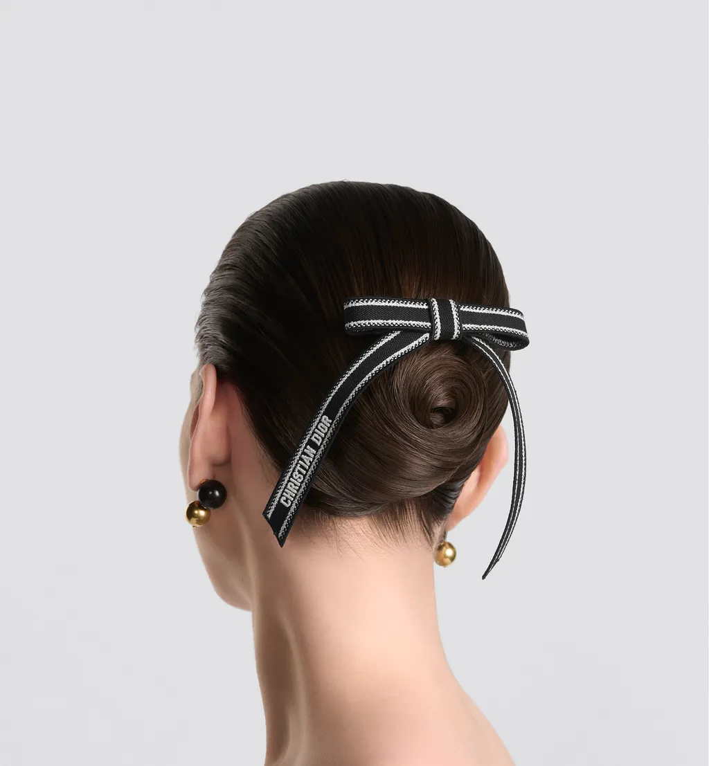 Christian Dior Embroidered Dior Twist Bow