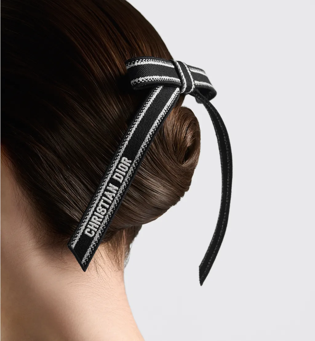 Christian Dior Embroidered Dior Twist Bow