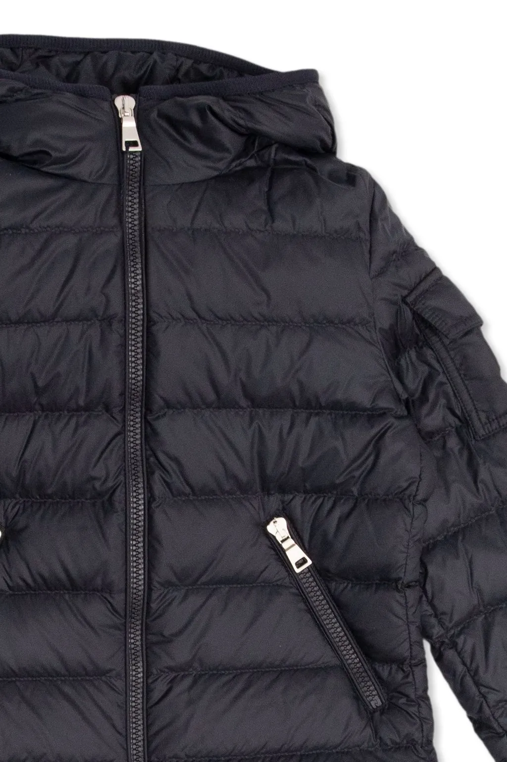 Moncler Enfant Zip-Up Hooded Quilted Jacket