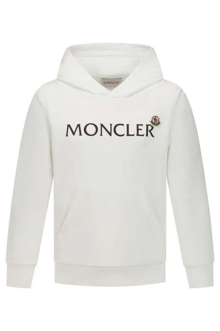 Moncler Enfant Logo Printed Long Sleeved Hoodie