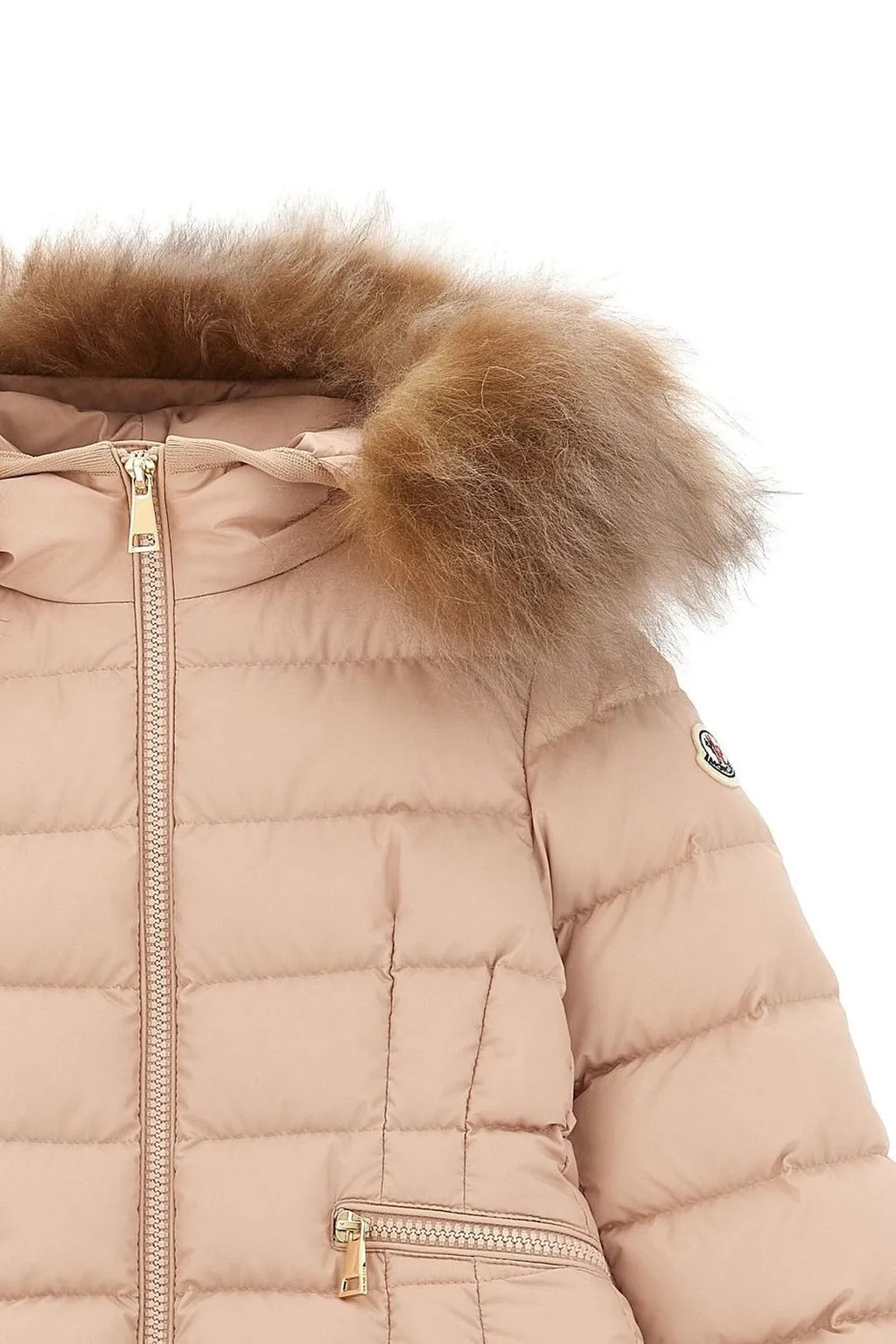 Moncler Enfant Boedette Hooded Shearling-Trimmed Down Jacket