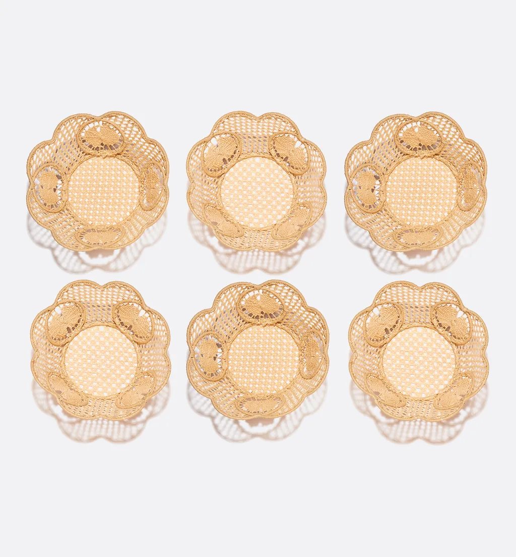 Set Of Six Round Baskets