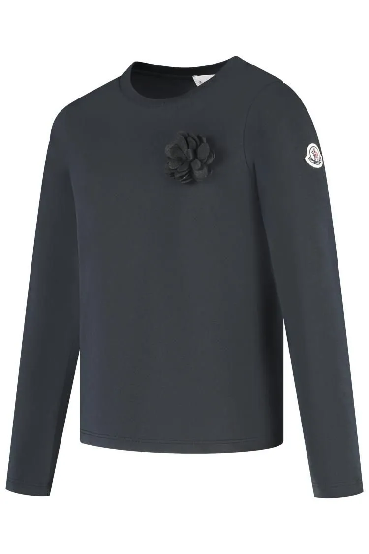Moncler Enfant Floral Appliqué T-Shirt