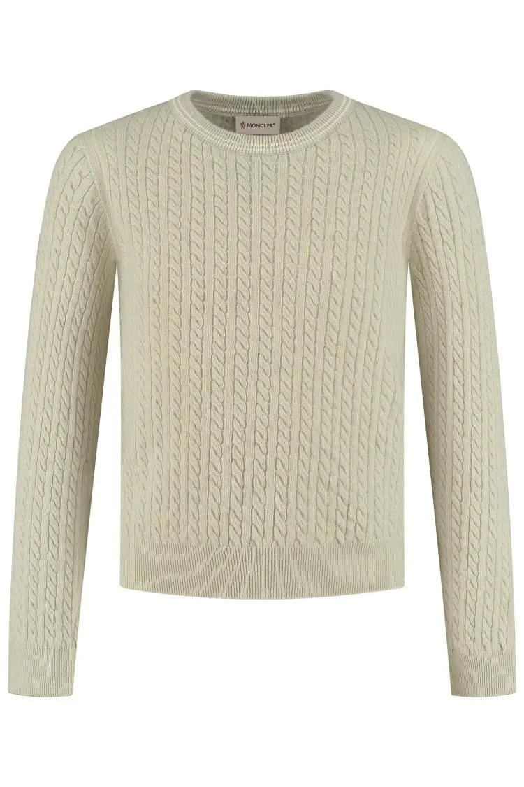 Moncler Enfant Logo Patch Crewneck Jumper