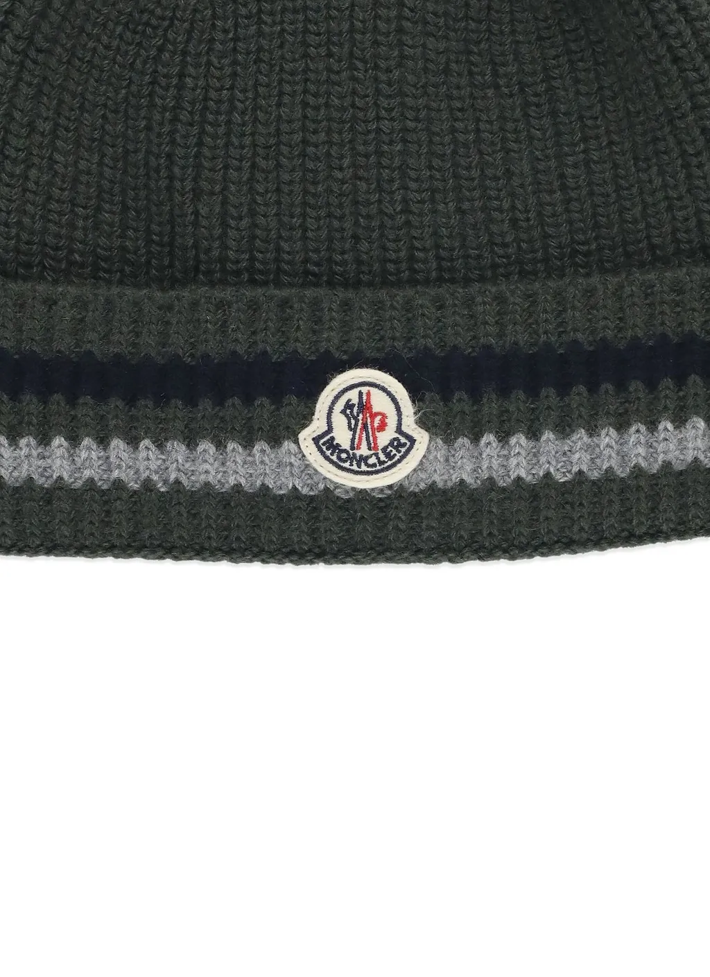 Moncler Enfant Loog Patch Striped Beanie