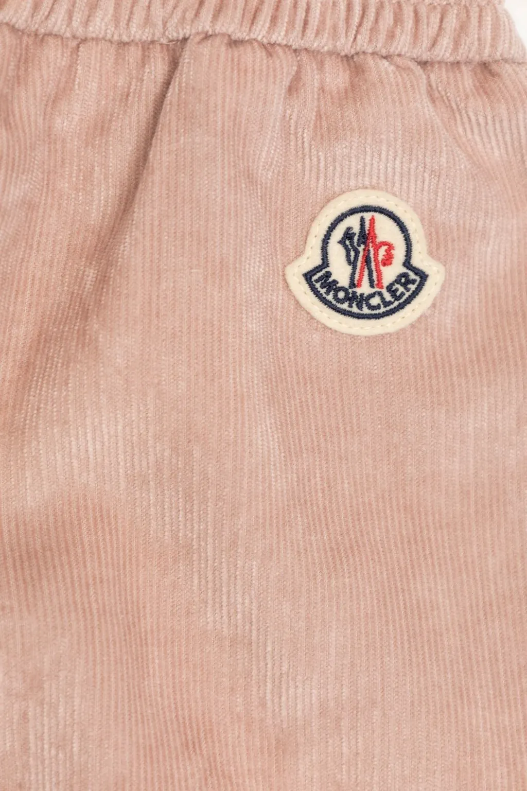 Moncler Enfant Logo Patch Velour Trousers