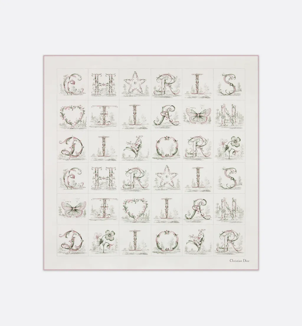Dior Alphabet 90 Square Scarf