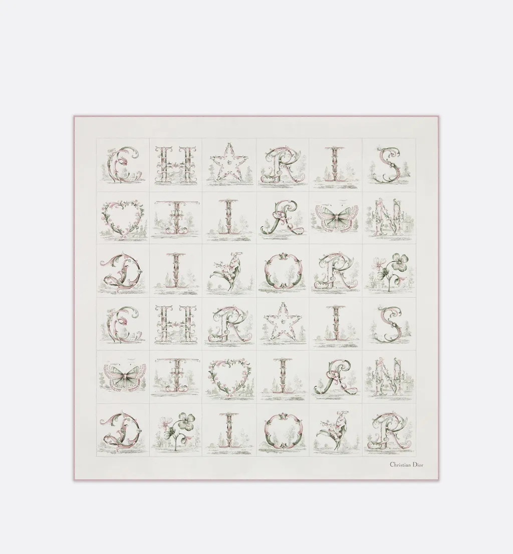 Dior Alphabet 90 Square Scarf