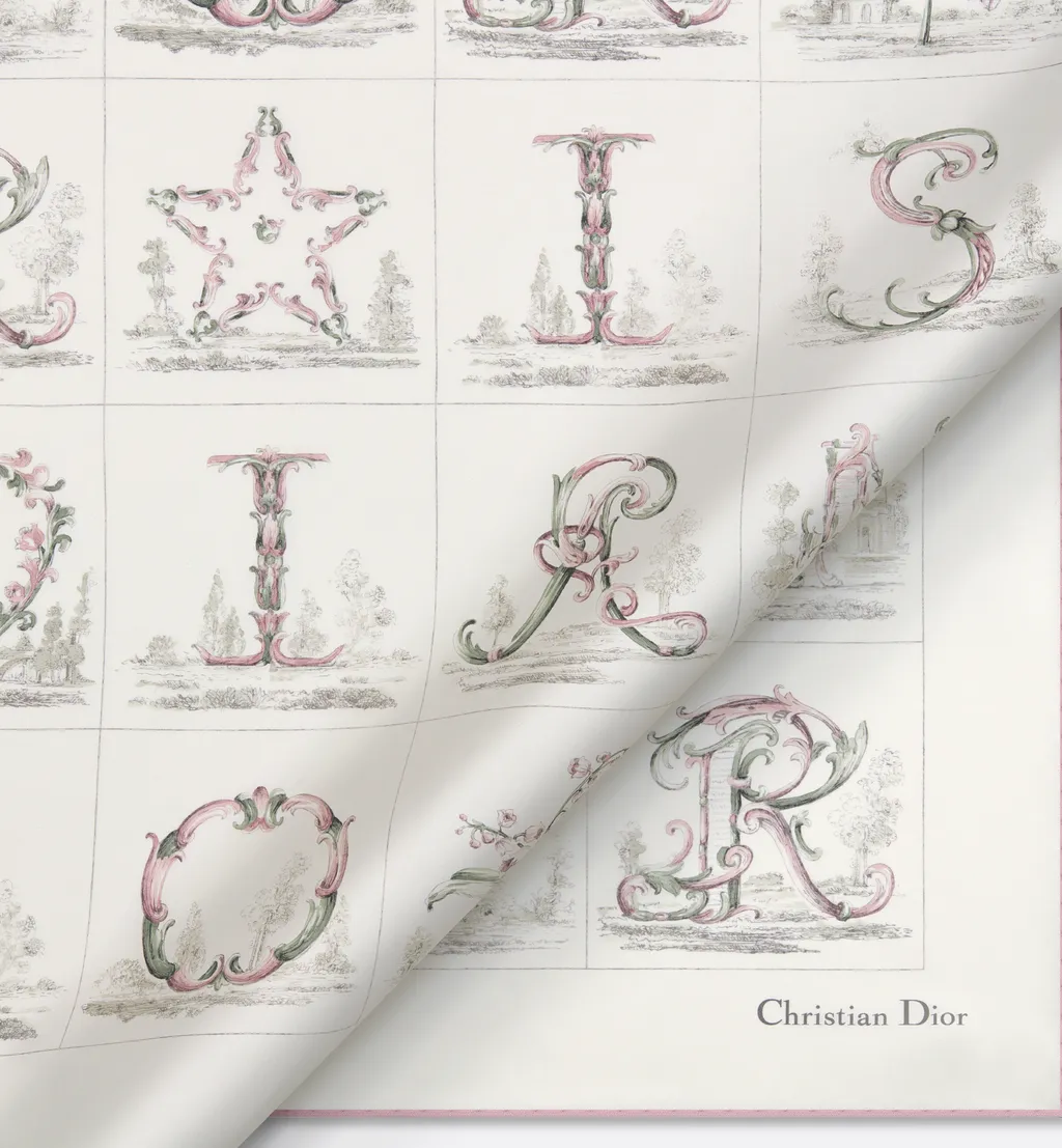 Dior Alphabet 90 Square Scarf