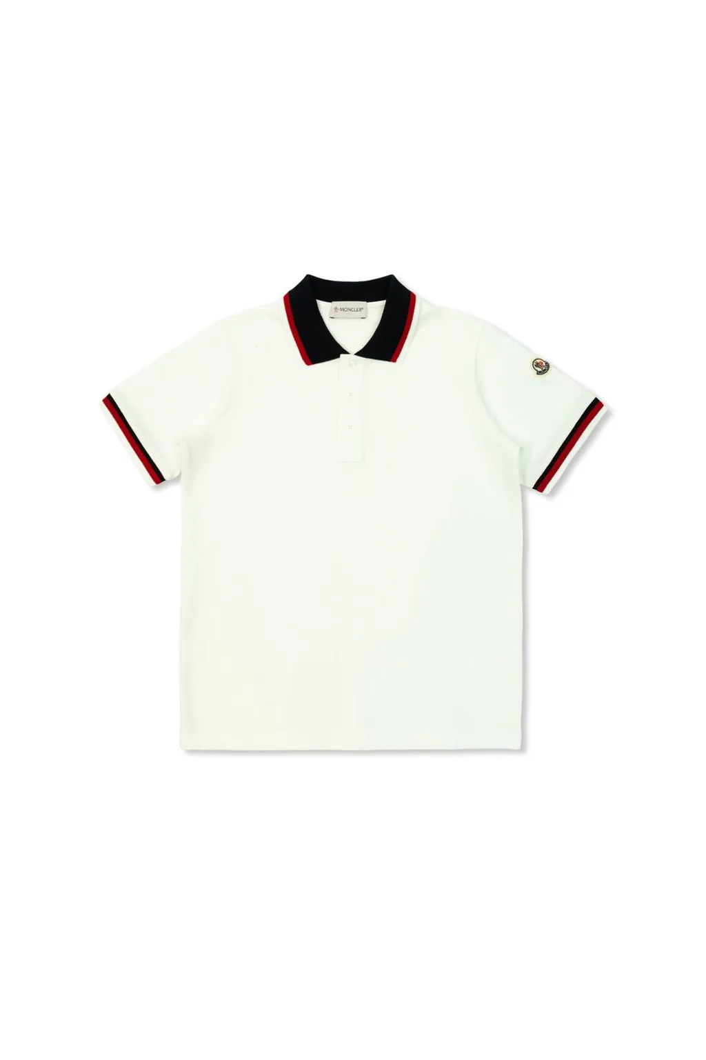 Moncler Enfant Tricolor-Trimmed Polo Shirt