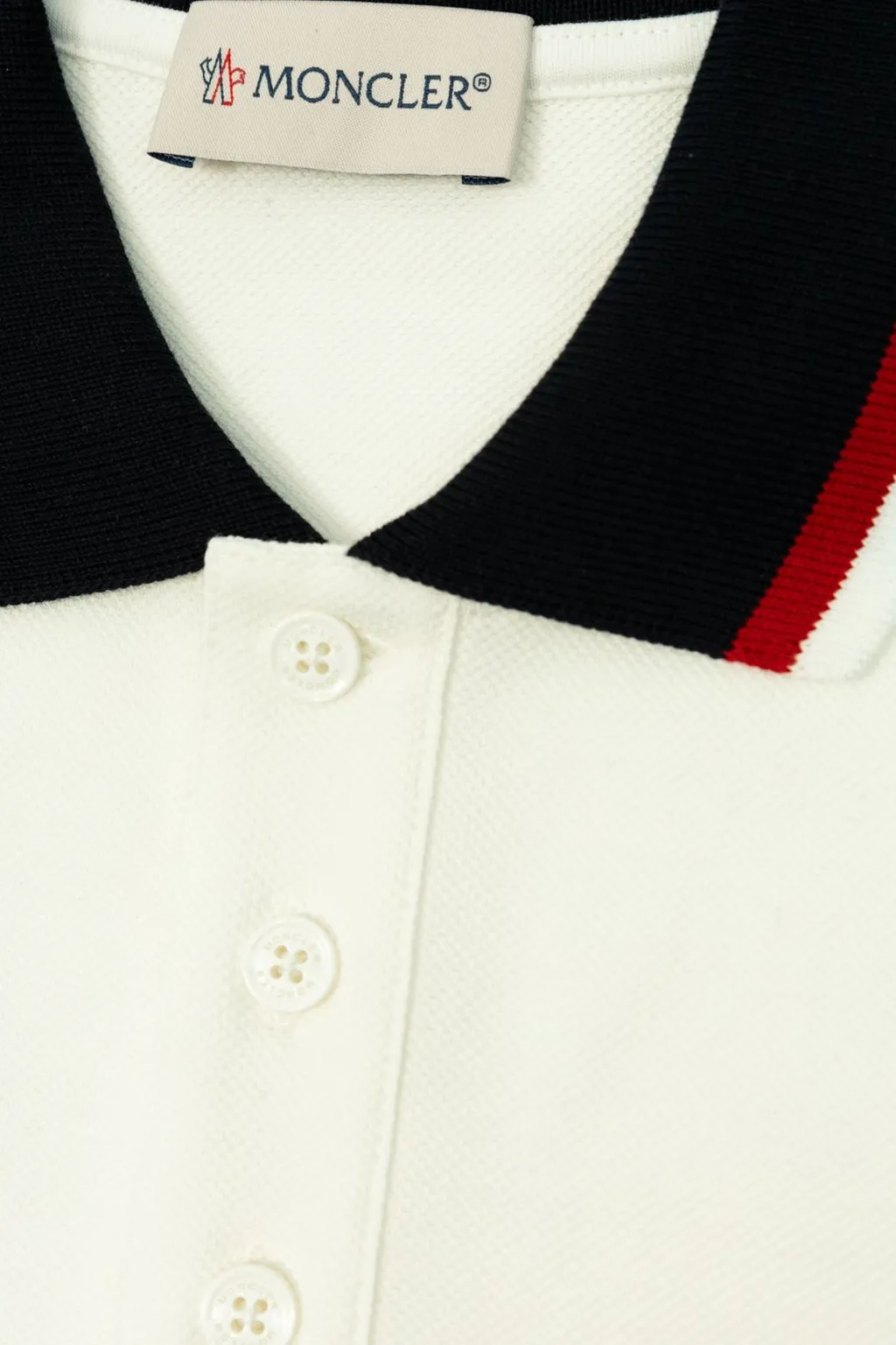 Moncler Enfant Tricolor-Trimmed Polo Shirt
