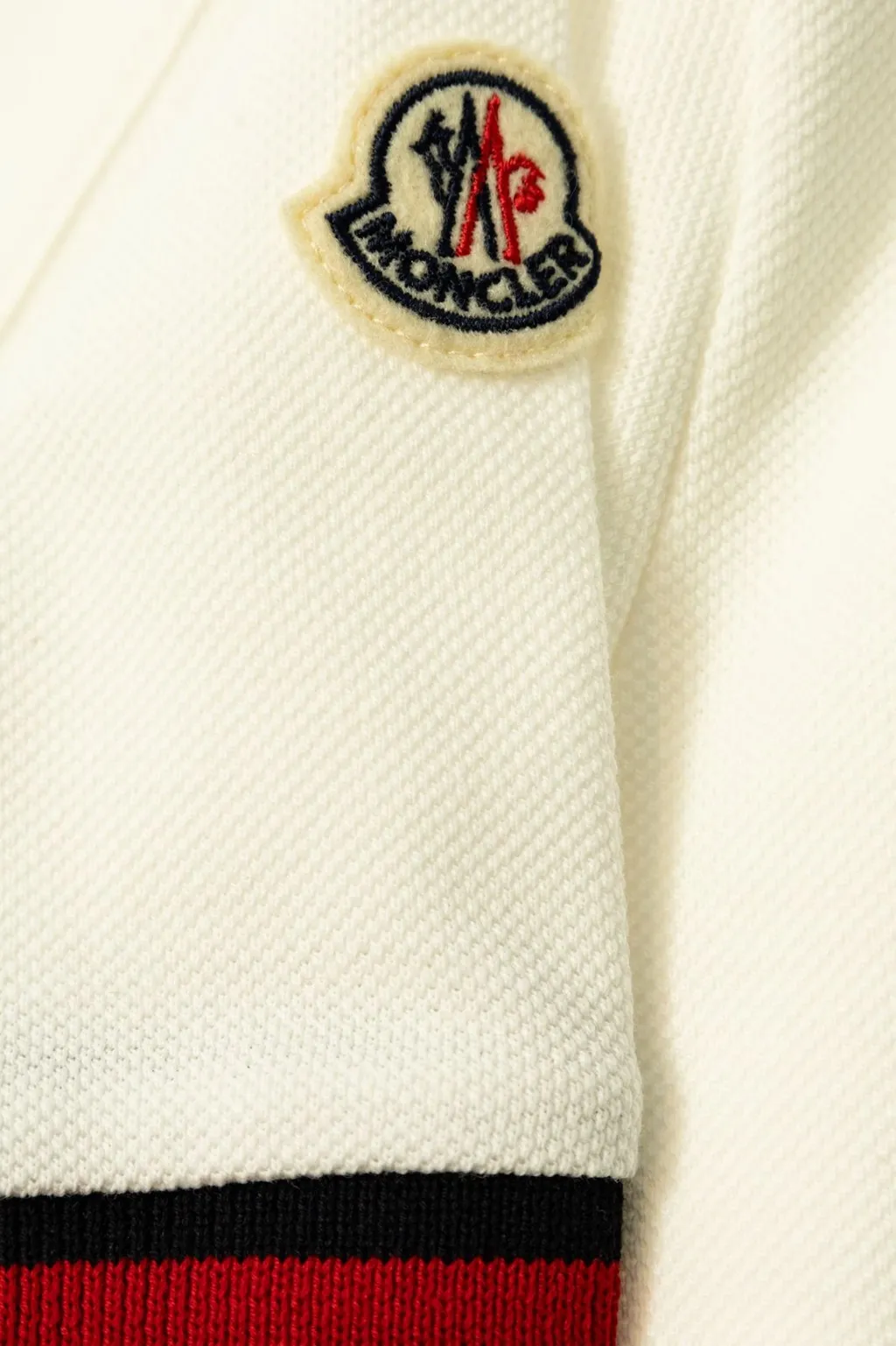 Moncler Enfant Tricolor-Trimmed Polo Shirt