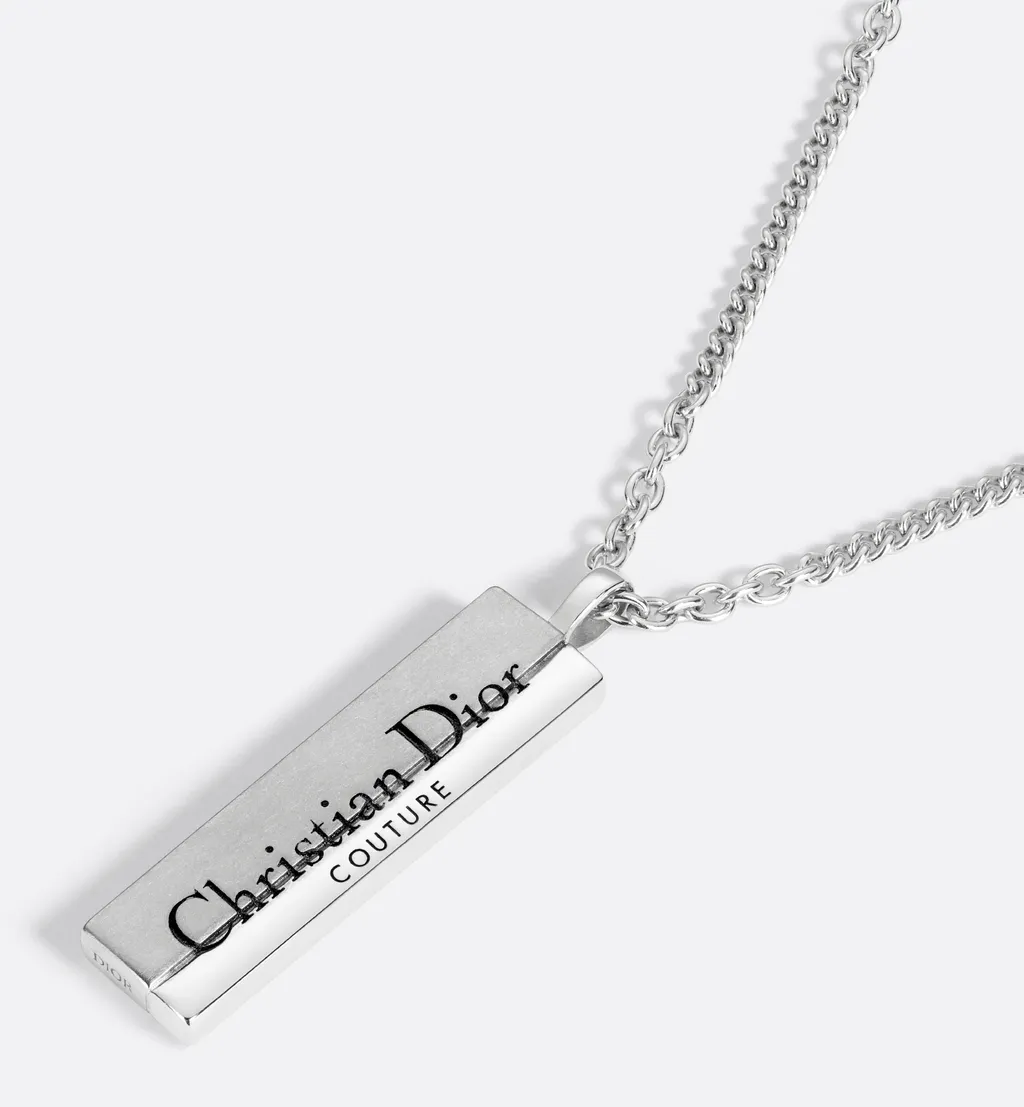 Christian Dior Couture Cut Plate Pendant Necklace