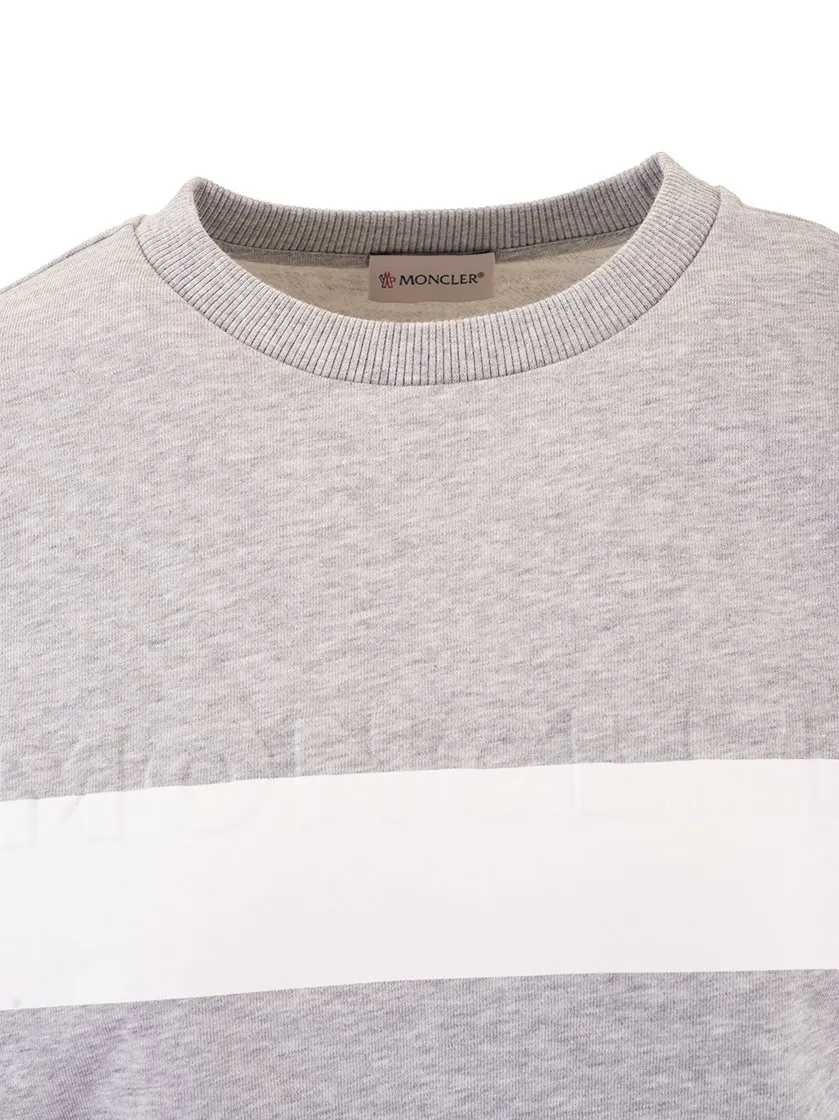 Moncler Enfant Stripe Print Crewneck Sweatshirt