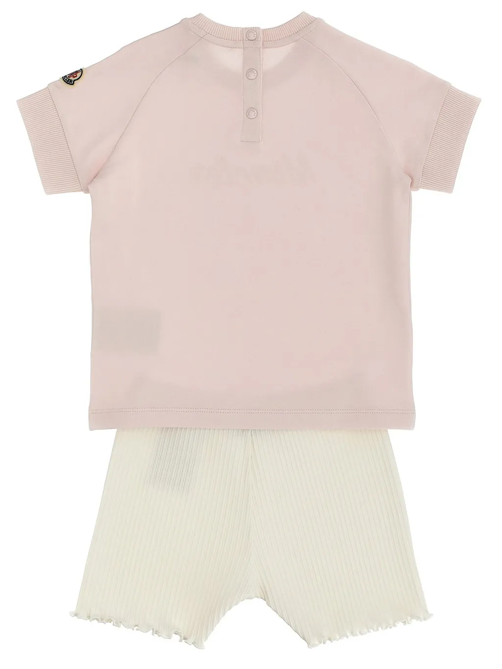 Moncler Enfant Logo-Printed Two-Piece Ribbed Short Set