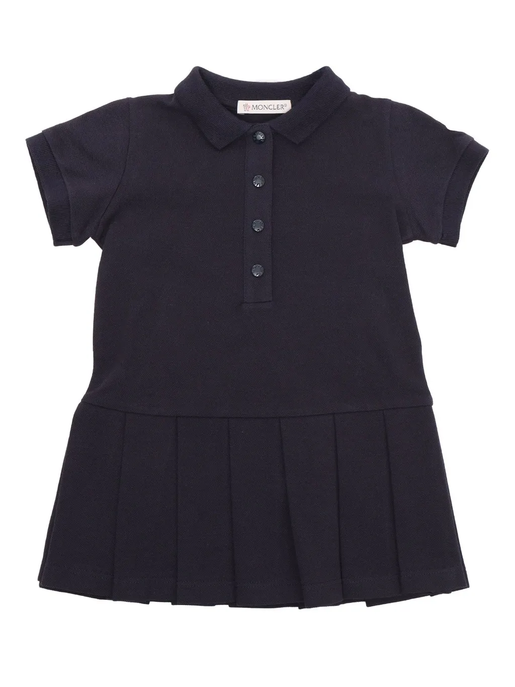 Moncler Enfant Logo Patch Pleated Polo Shirt Dress