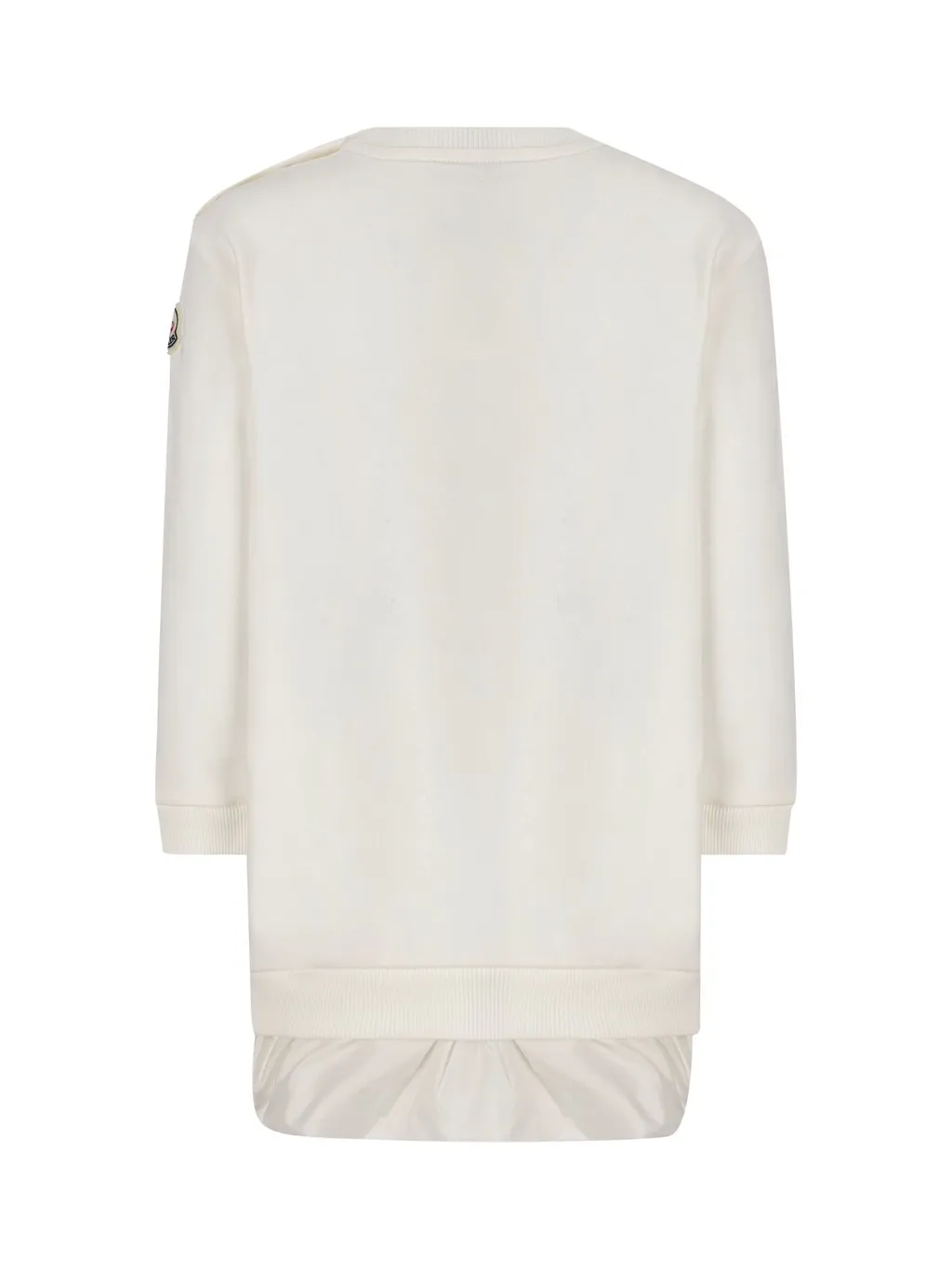 Moncler Enfant Logo Embroidered Curved Hem Dress