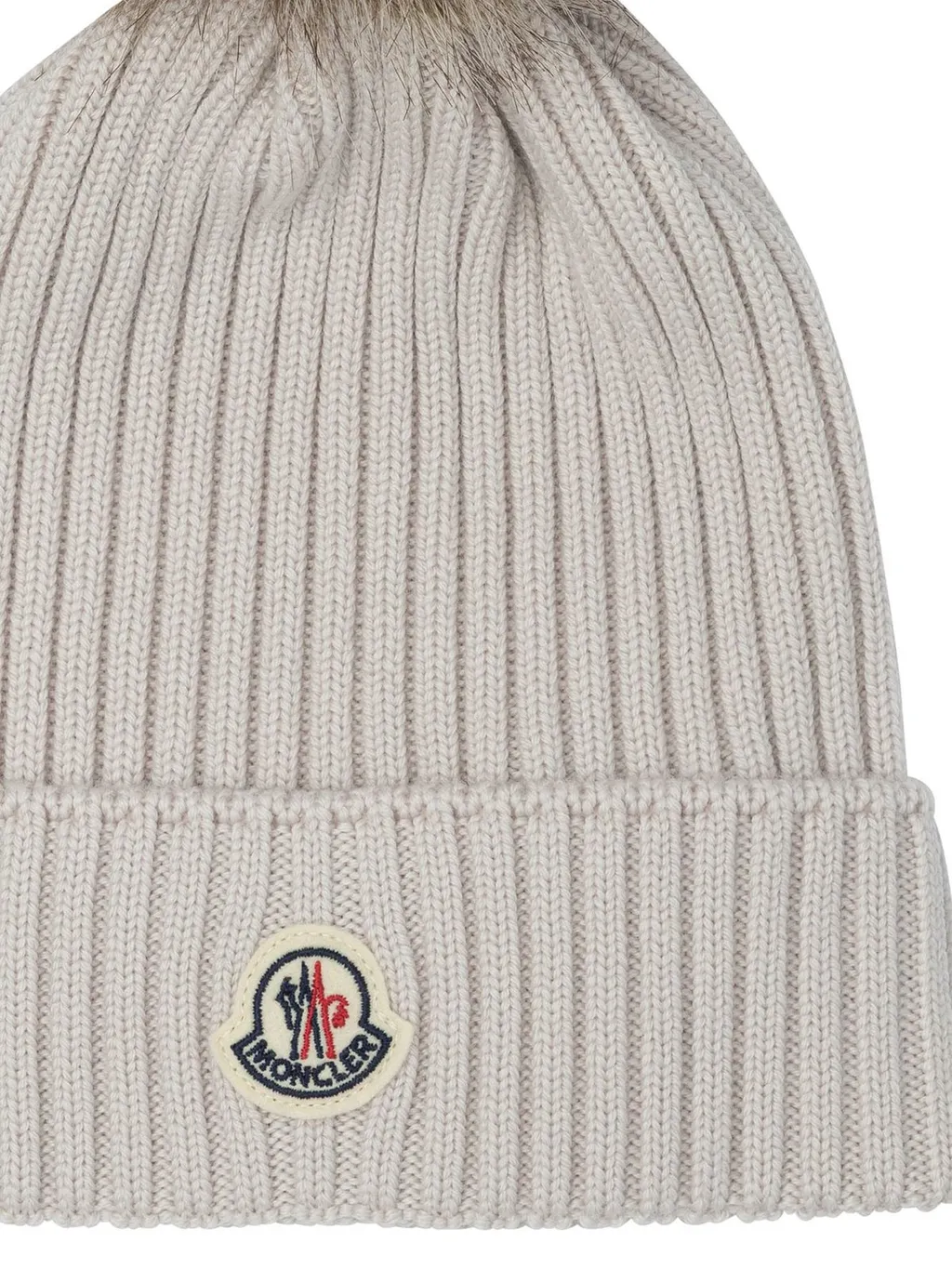 Moncler Enfant Logo Patch Ribbed Beanie