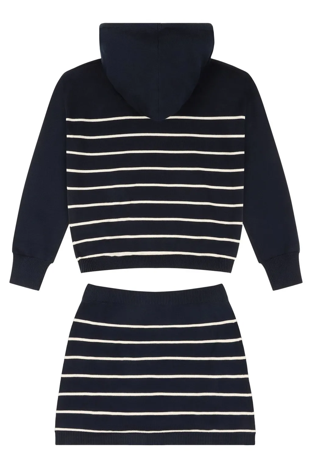 Moncler Enfant Striped Knit Hooded Two-Piece Set