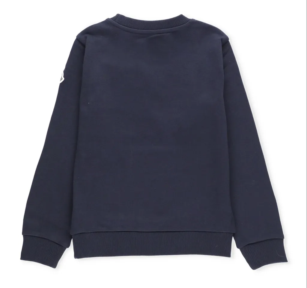 Moncler Enfant Logo Patch Crewneck Sweatshirt