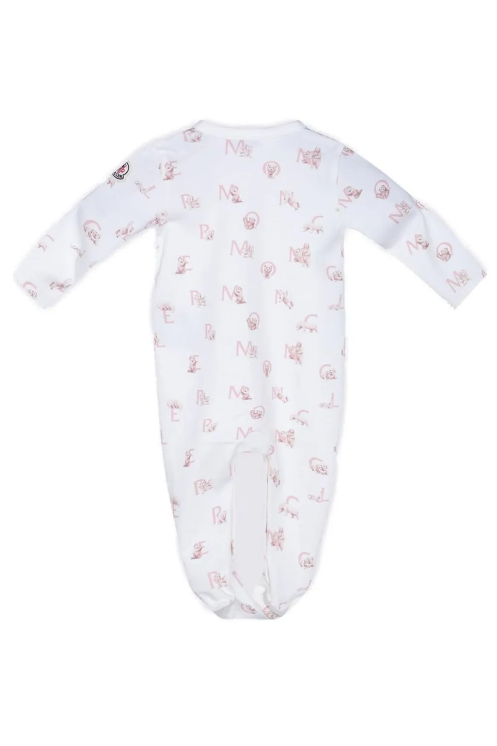 Moncler Enfant All-Over Patterned Crewneck Rompers