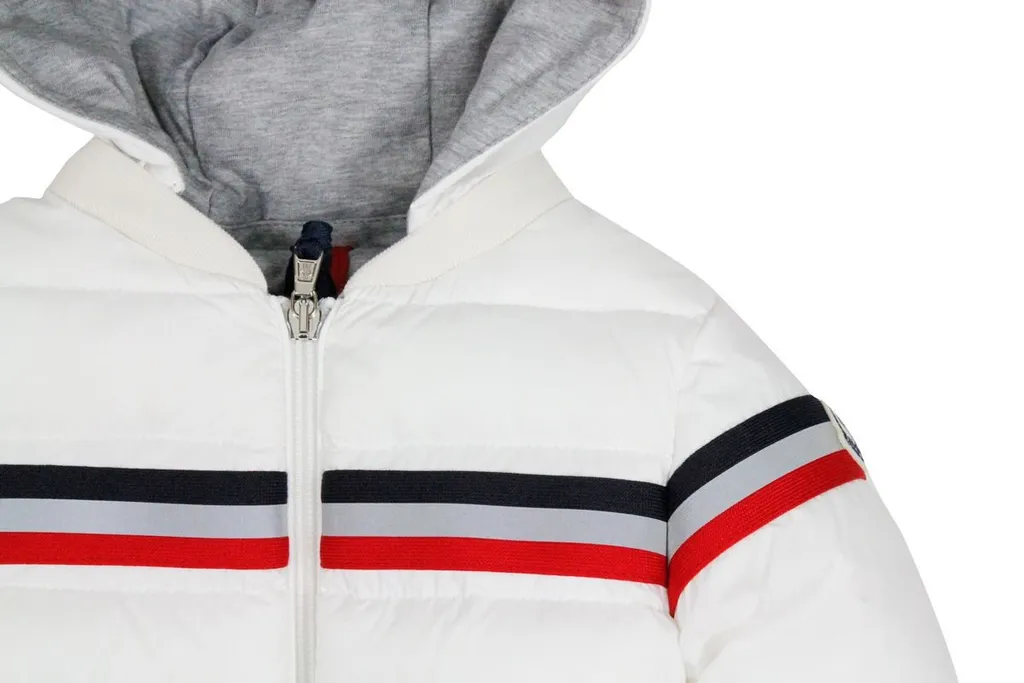 Moncler Enfant Stripe Detailed Hooded Jacket