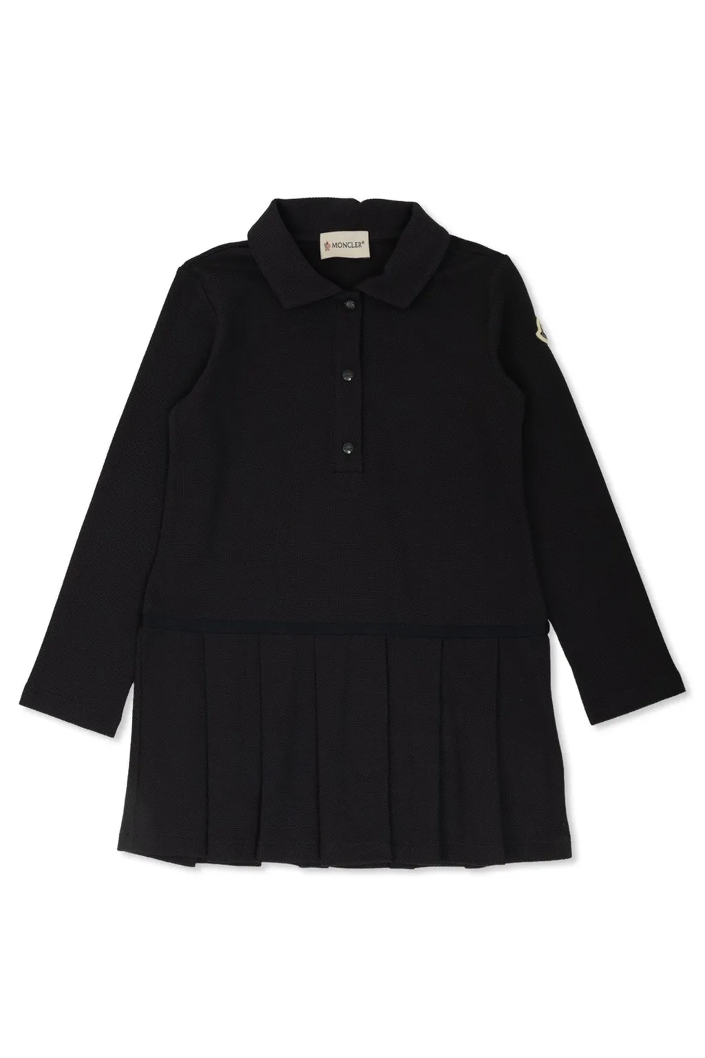 Moncler Enfant Polo Collar Pleated Dress