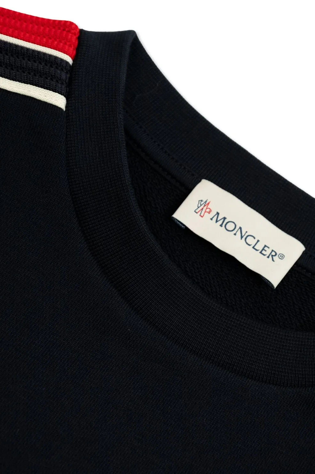 Moncler Enfant Logo Patch Stripe Detailed Jumper