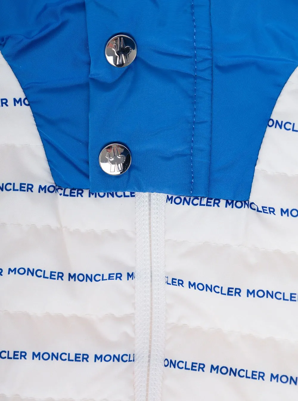 Moncler Enfant Allover Logo Printed Zipped Padded Jacket