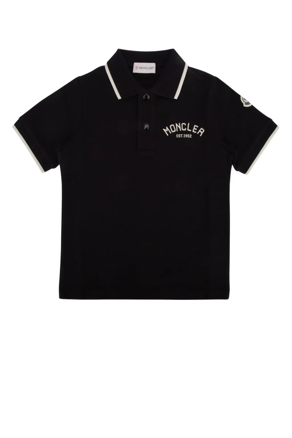 Moncler Enfant Logo-Embroidered Short-Sleeved Polo Shirt