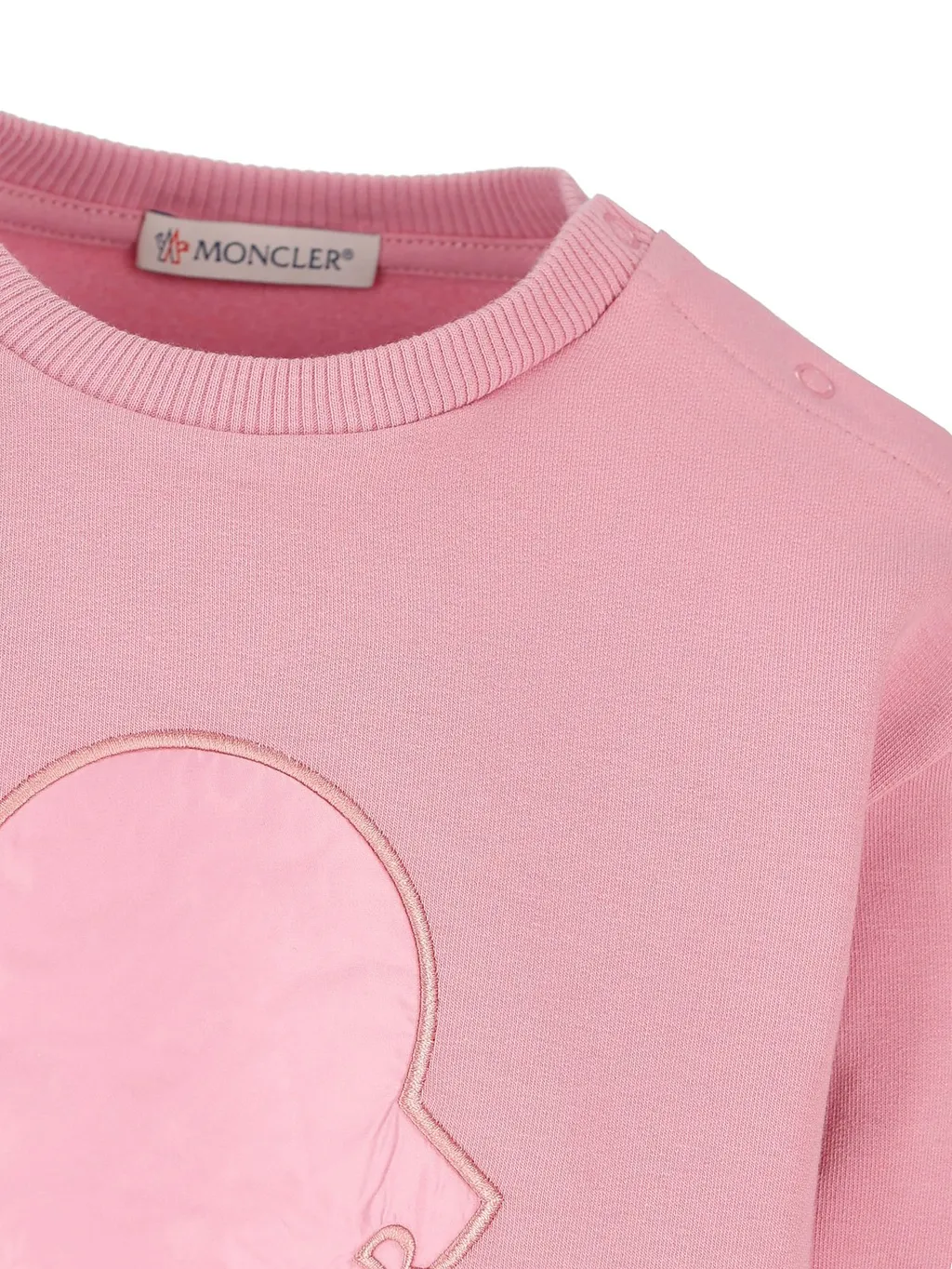 Moncler Enfant Logo Embroidered Curved Hem Dress