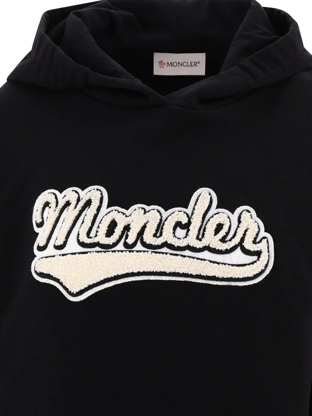 Moncler Enfant Logo Flocked Long-Sleeved Hoodie