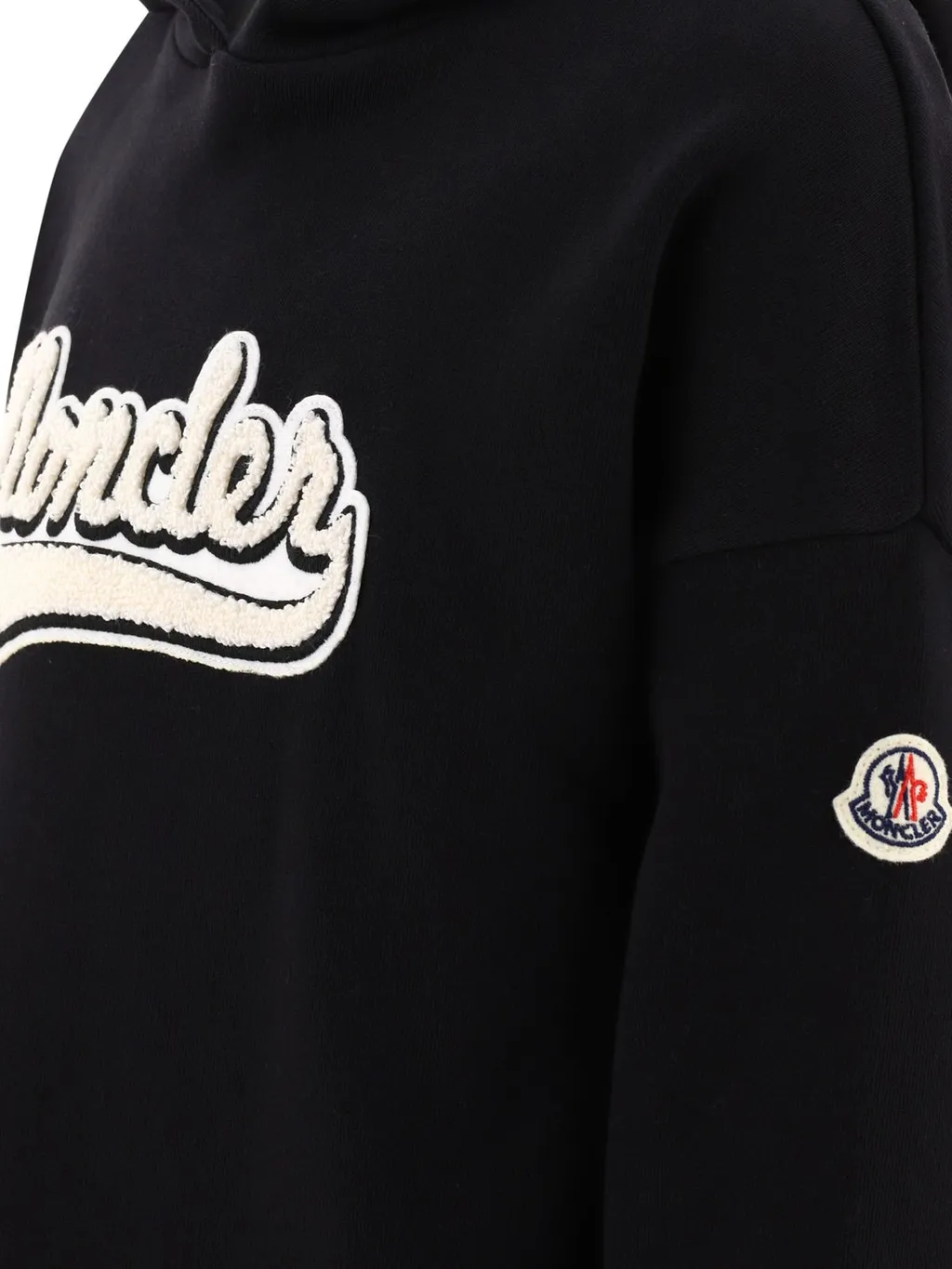 Moncler Enfant Logo Flocked Long-Sleeved Hoodie