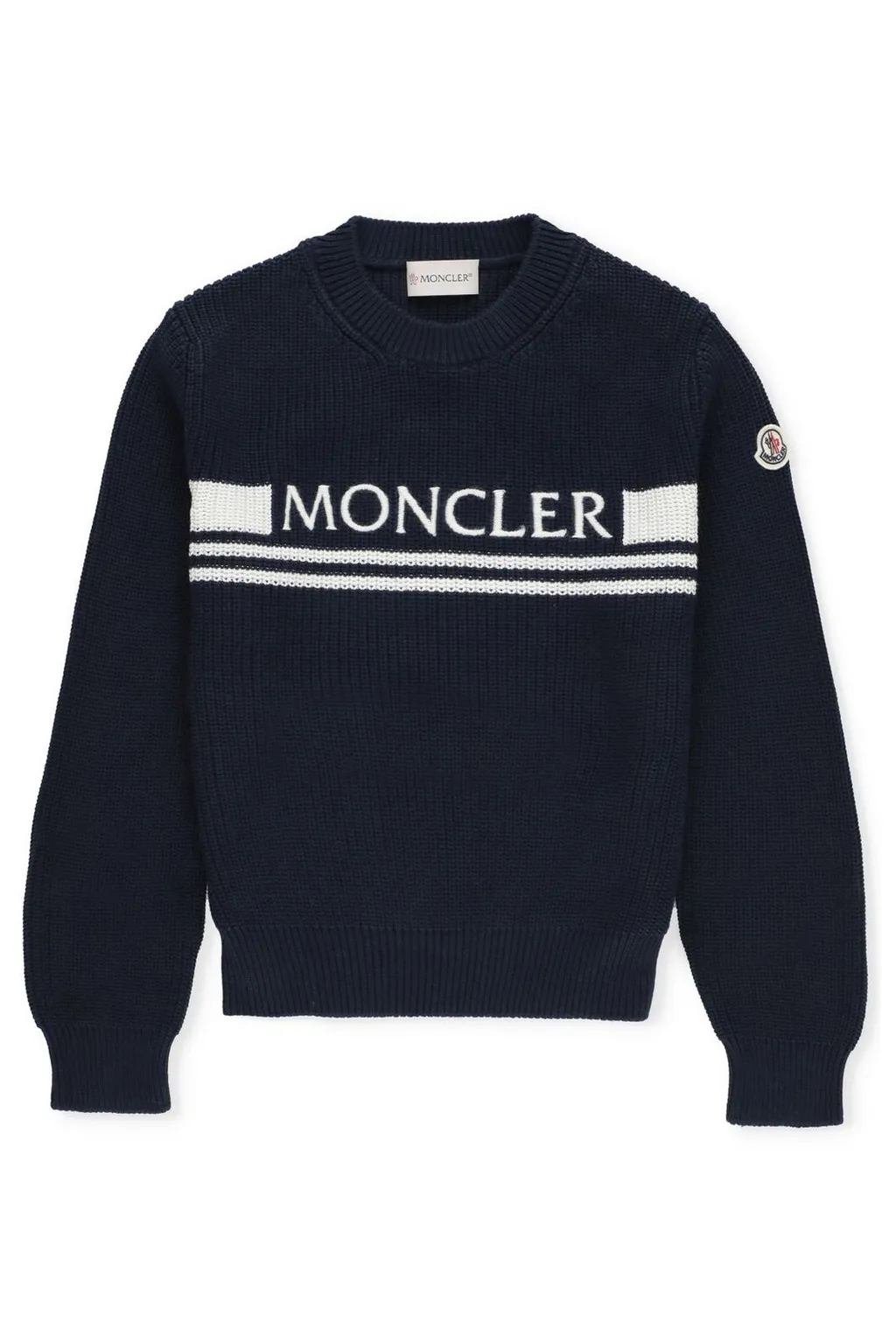 Moncler Enfant Logo-Embroidered Crewneck Jumper