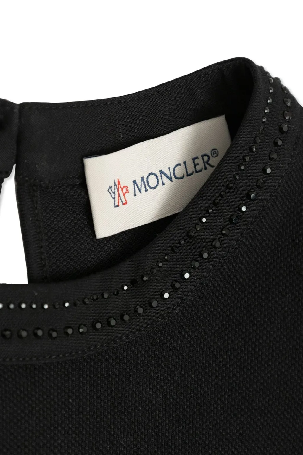 Moncler Enfant Embellished Piquet Polo Dress