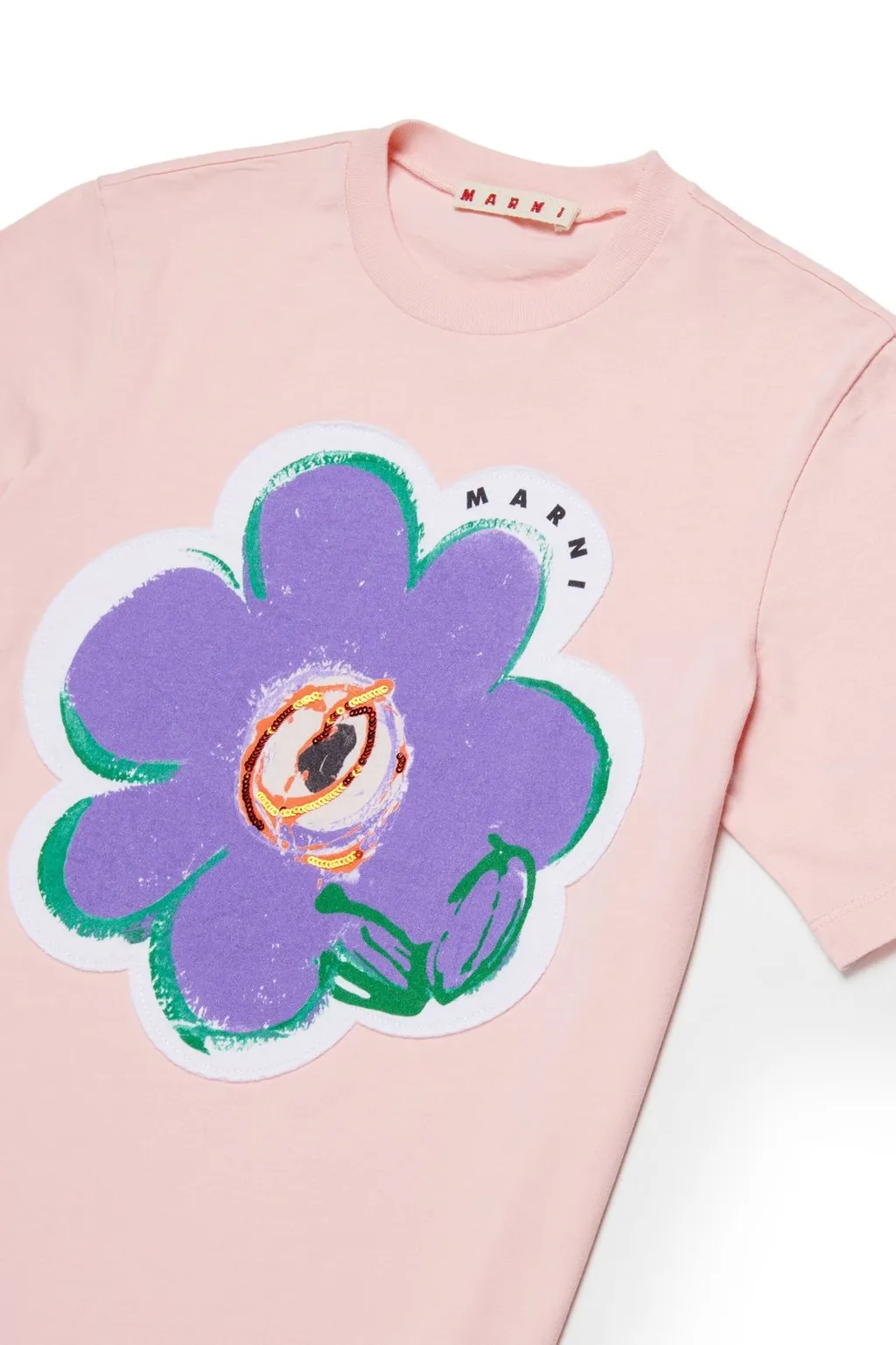 Marni Kids Floral Printed Crewneck T-Shirt