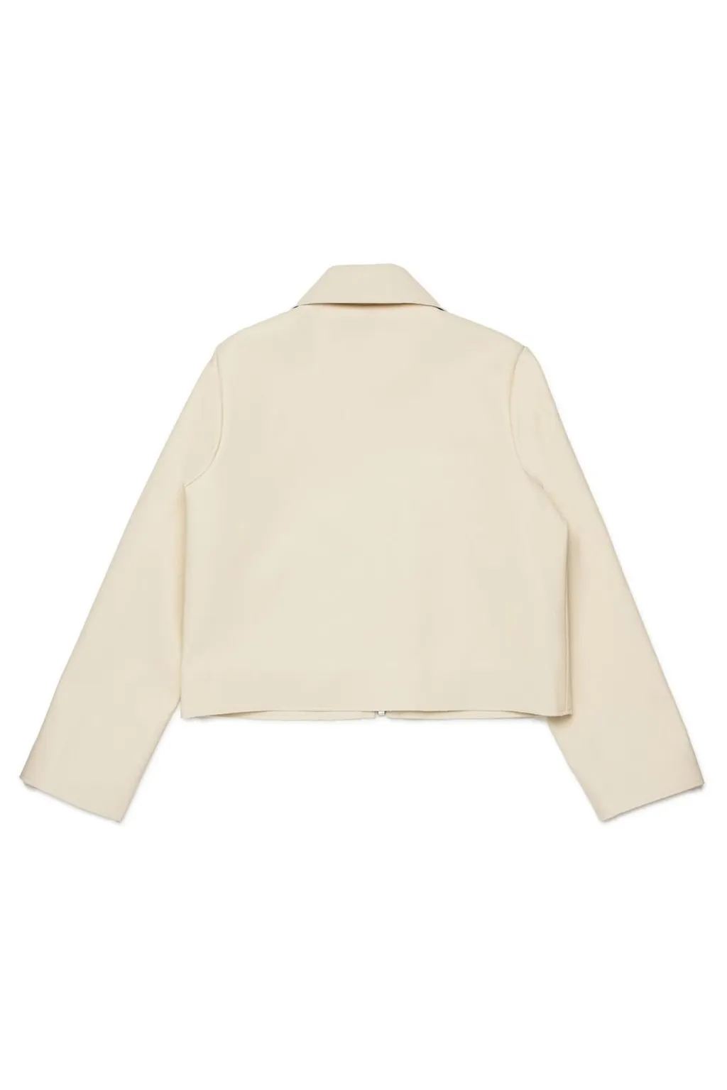 Marni Kids Logo Embroidered Leather Jacket
