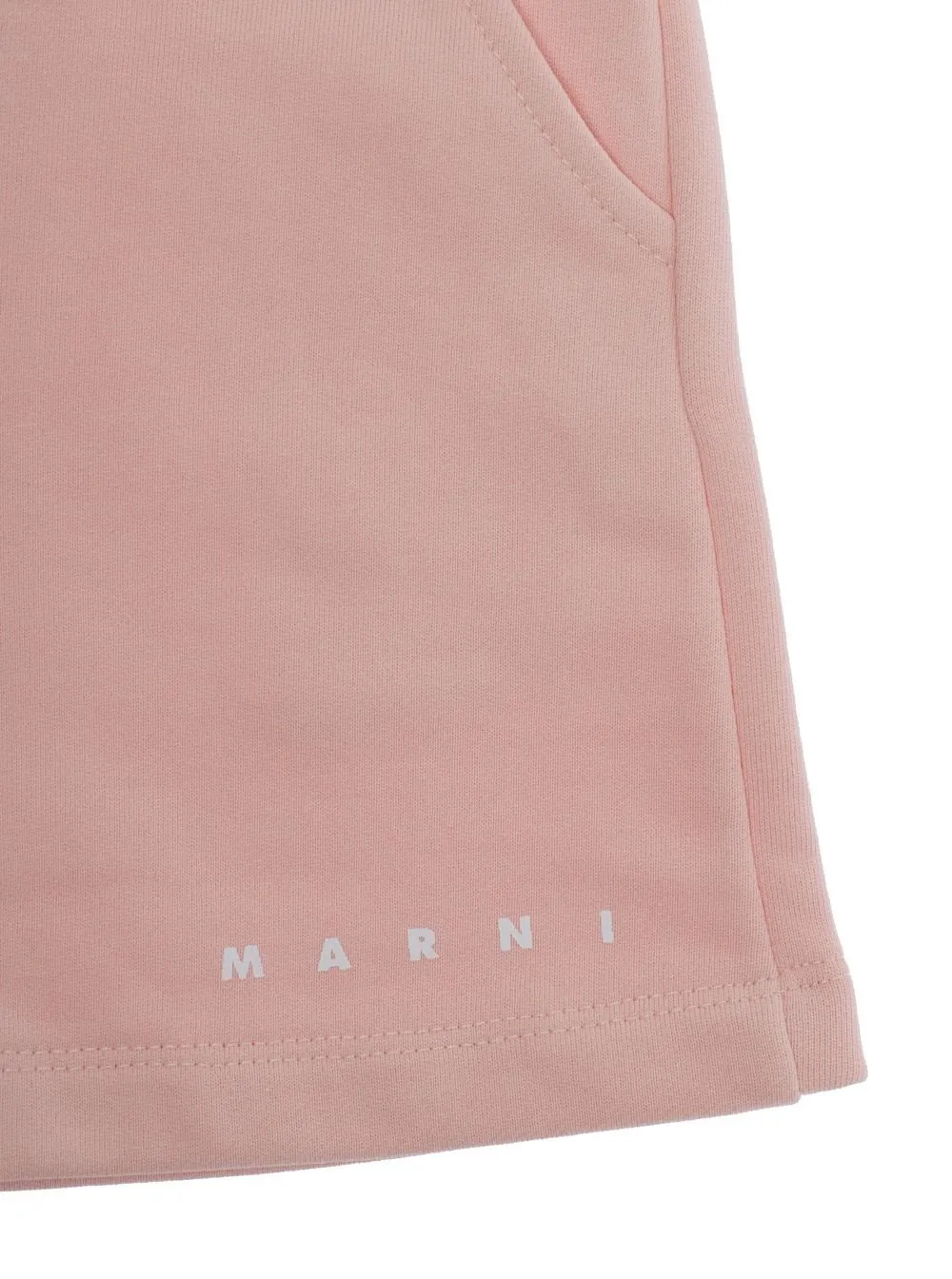 Marni Kids Logo Embroidered Track Shorts