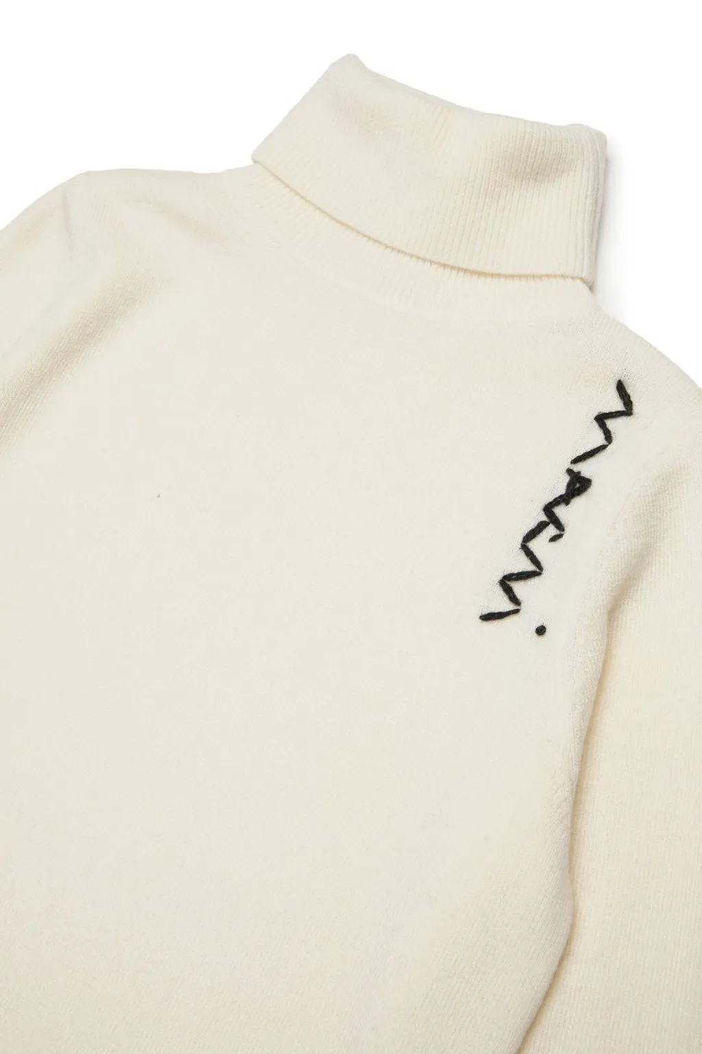 Marni Kids Logo Embroidered Turtleneck Knitted Jumper