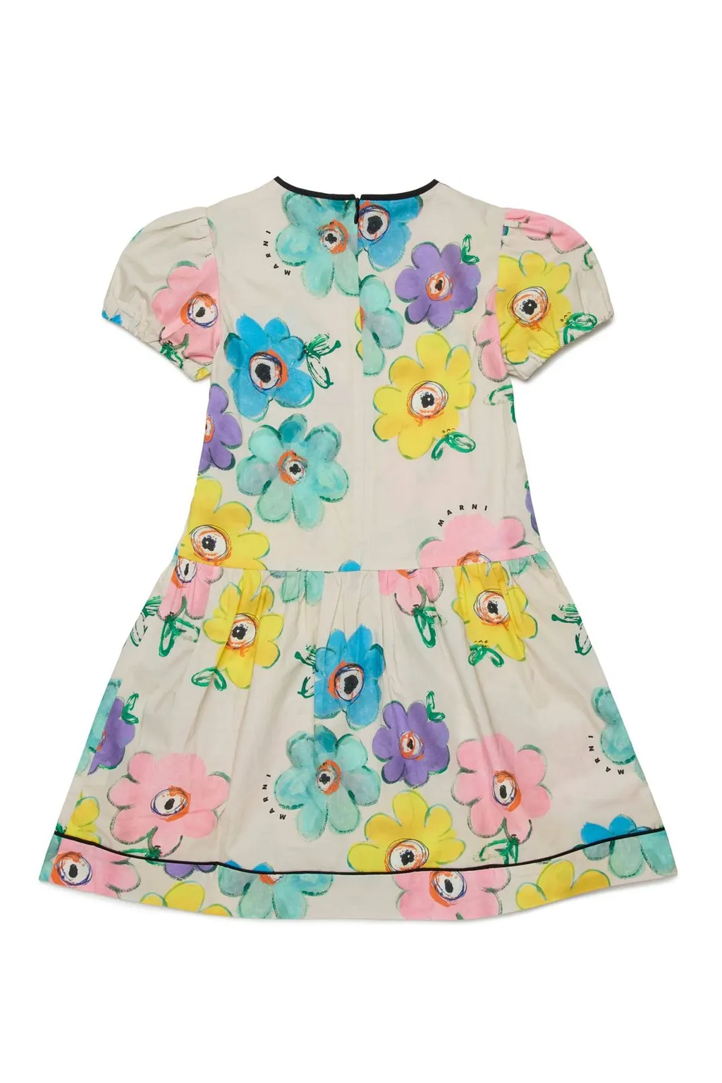 Marni Kids Floral Printed Short-Sleeved Dress
