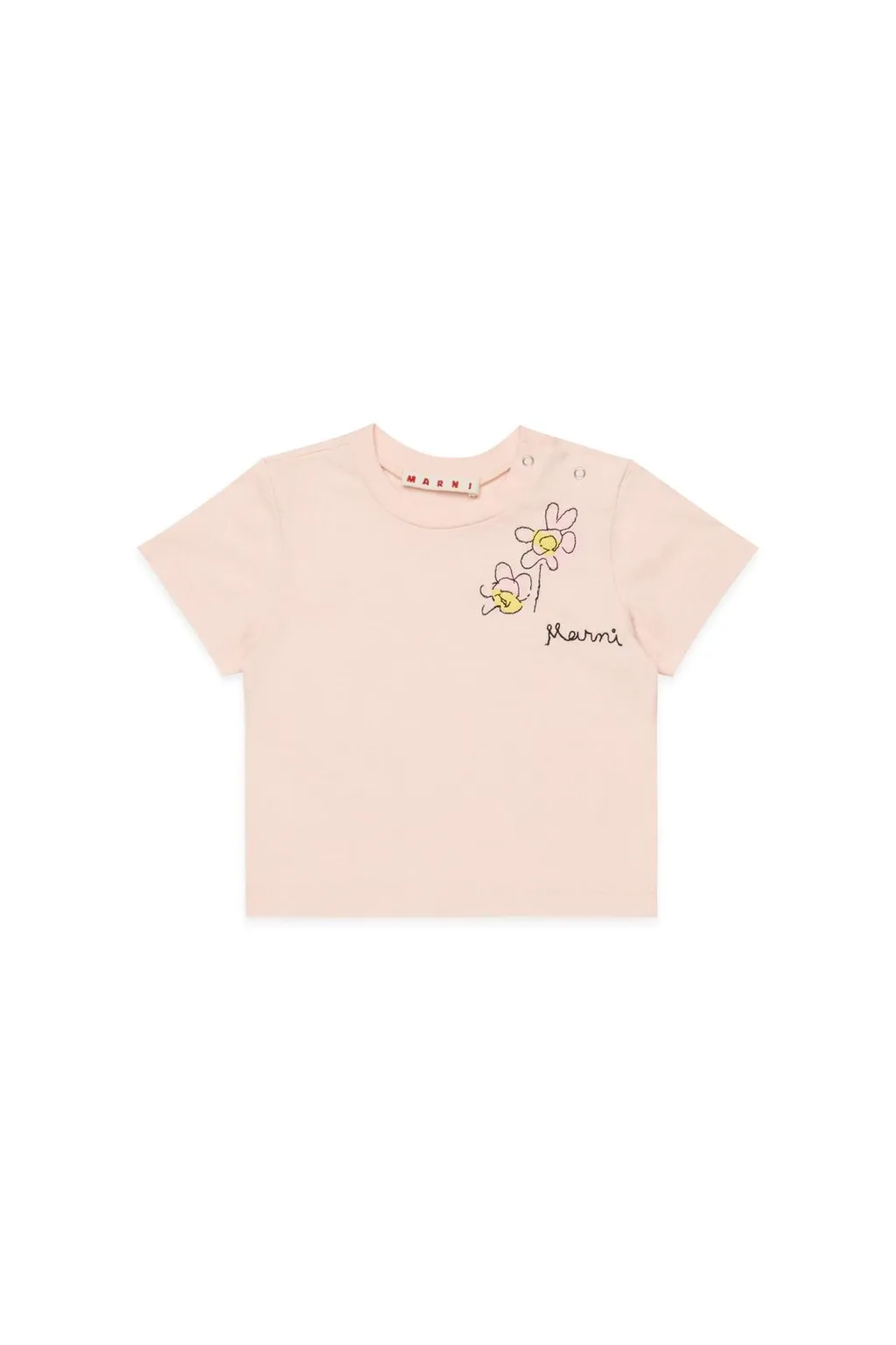 Marni Kids Logo Embroidered Crewneck T-Shirt