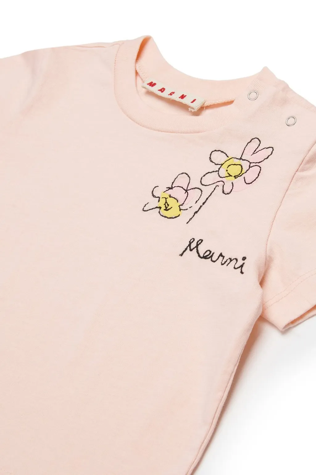 Marni Kids Logo Embroidered Crewneck T-Shirt