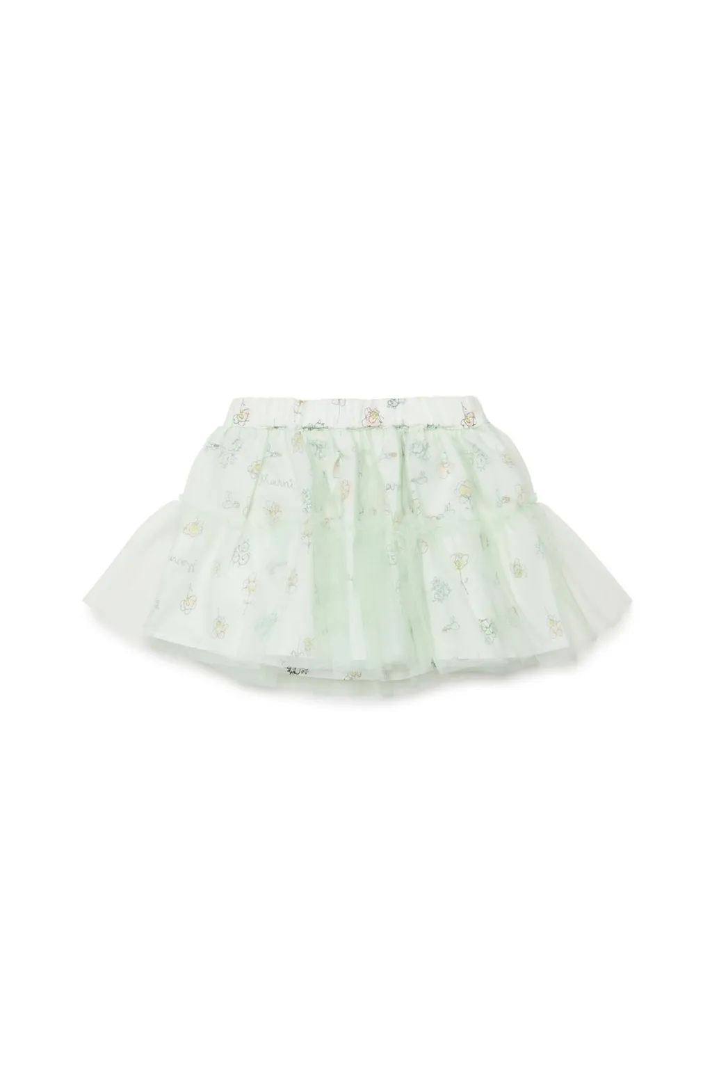 Marni Kids Floral Printed Tulle Skirt